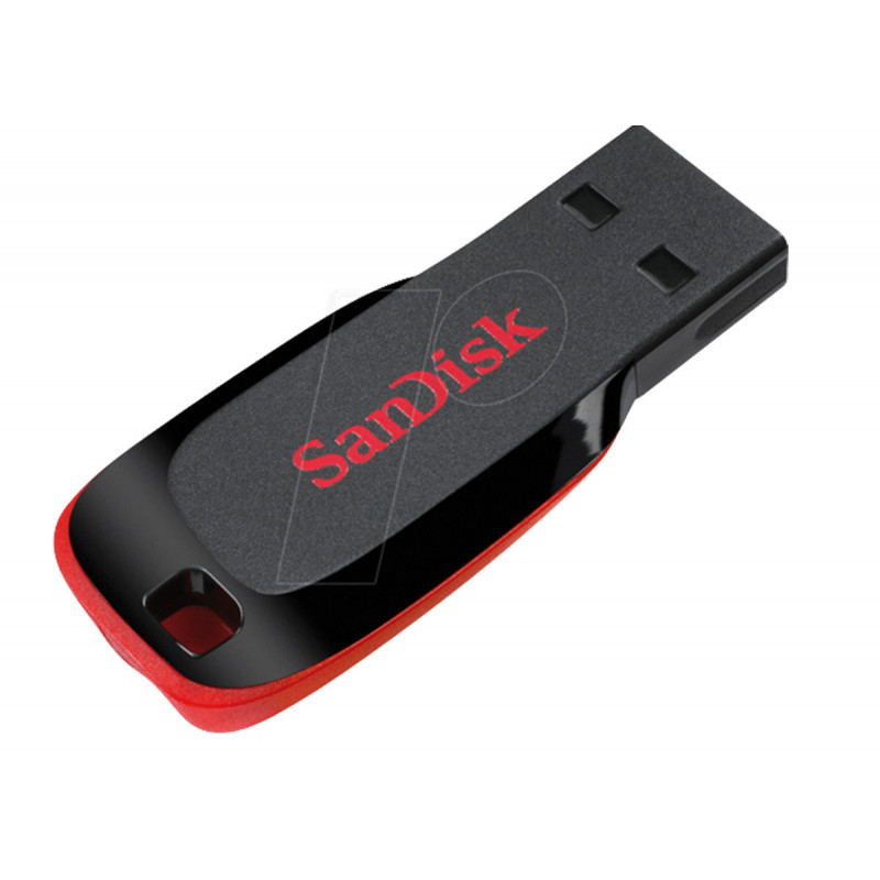 SanDisk Clé USB 2.0 Cruzer Blade 64Go Noir/Rouge