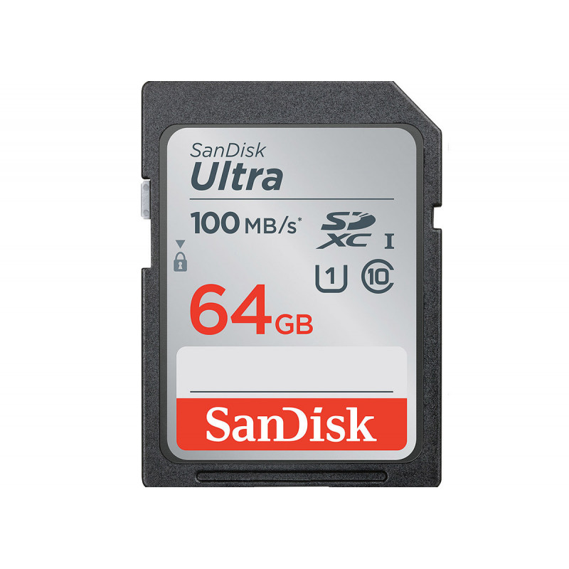 SanDisk Carte SDXC Ultra 64Go (Cl. 10/UHS-I/100MB/s)