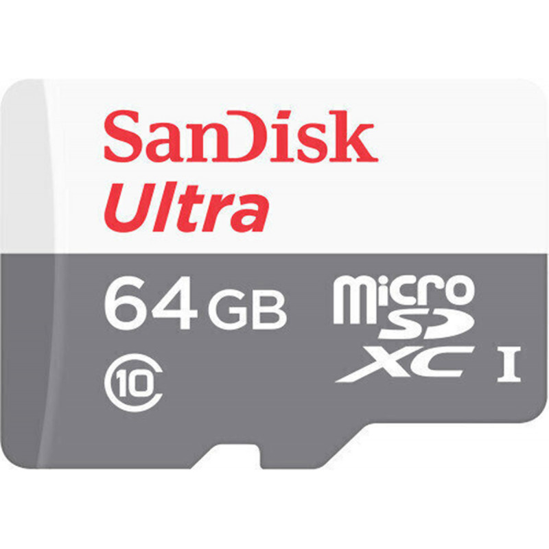 SanDisk Carte Micro SDHC Ultra 64Go (UHS-1/Cl.10/100MB/s) &Adaptateur