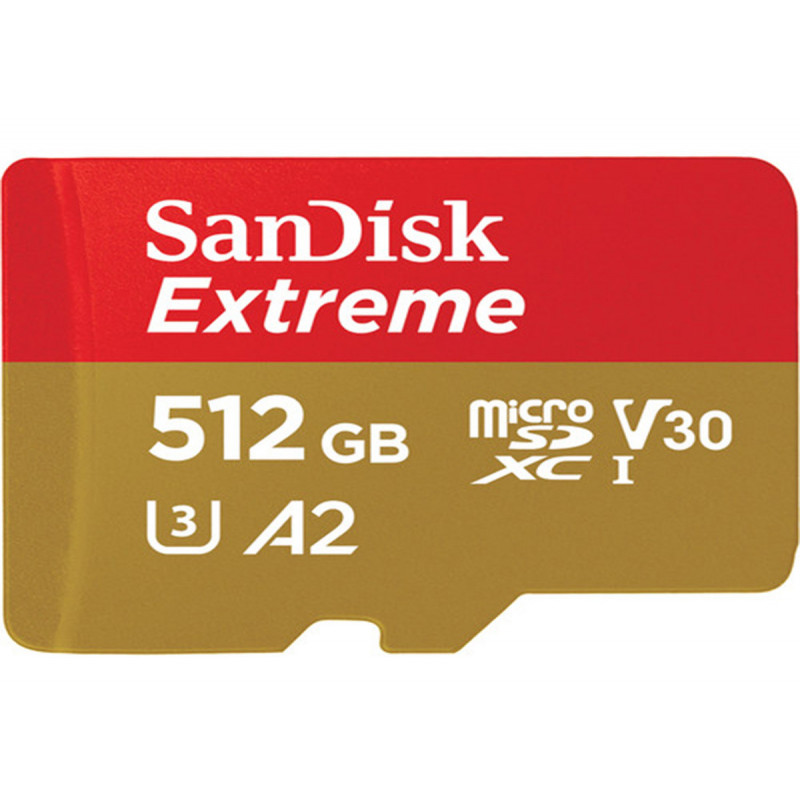 SanDisk Carte Micro SDXC Extreme Mobile 512Go A2 V30 U3 UHS-I 160MB/s