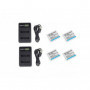 CAME-TV 4 Pcs Headset Batteries + 2 Chargers