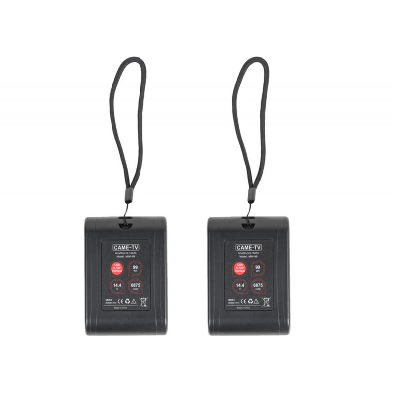 CAME-TV 2pcs 99W mini lightweight battery + 2 D-tap 1USB 5V