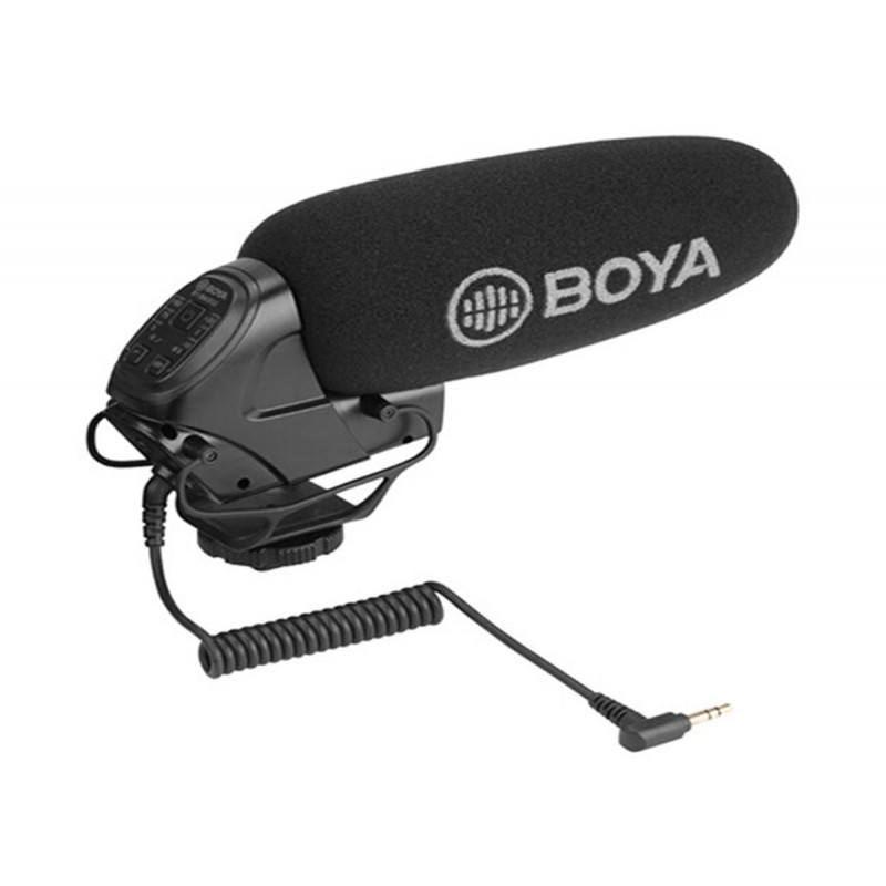Boya BM3032 Microphone canon Super-cardioide, Gain réglable