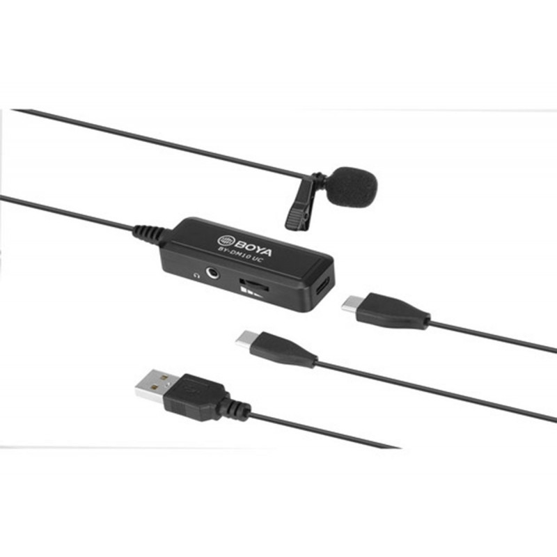 Boya DM10UC Microphone Lavalier Omnidirectionnel Android Mac et PC.