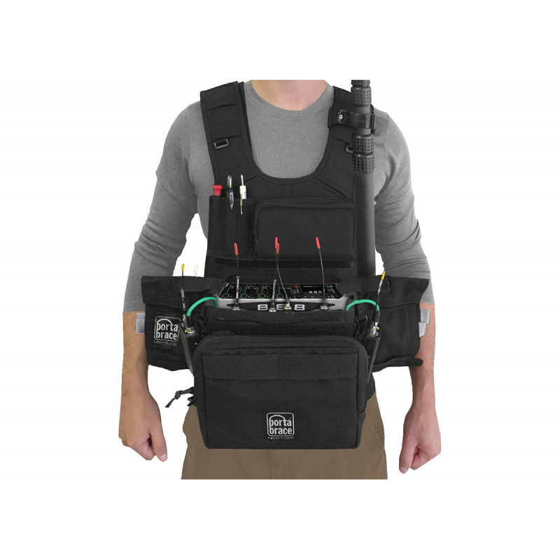 Porta Brace ATV-888 Audio Tactical Vest | Sound Devices 888 | Black