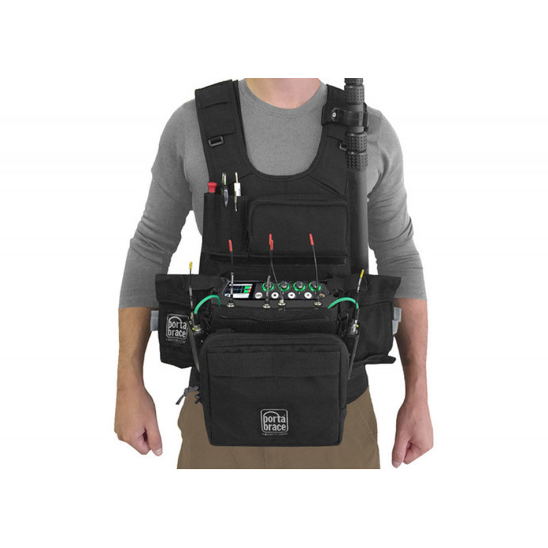 Porta Brace MIX-Pre6 Audio Tactical Vest, Sound Devices MIXPre6, Blac