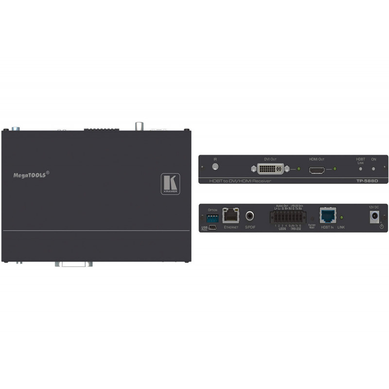 Kramer TP-588D Recepteur HDMI/DVI, Audio & RS-232 sur HDBaseT