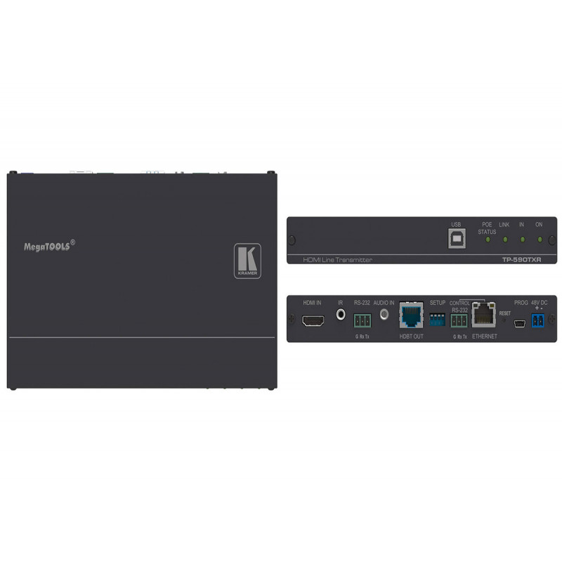 Kramer TP-590TXR Emetteur HDMI Audio IR & RS-232 sur HDBaseT 2.0&USB