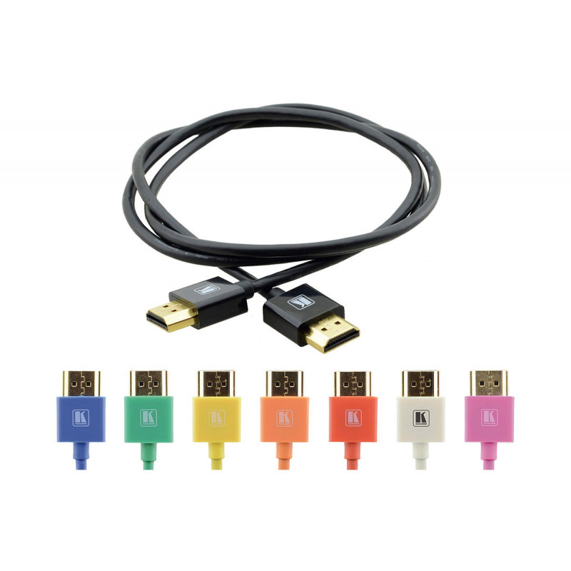 Kramer C-HM/HM/PICO/BL-3 Cable HDMI Ultra flexible avec Ethernet bleu