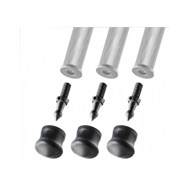 Gitzo Lot de 3 pieds caoutchouc avec pointes courtes 38 mm
