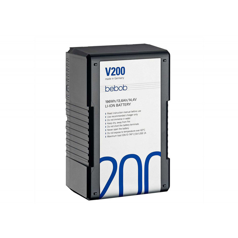 Bebob V200 V-Mount – Batterie 14.4V / 13,6Ah / 196Wh