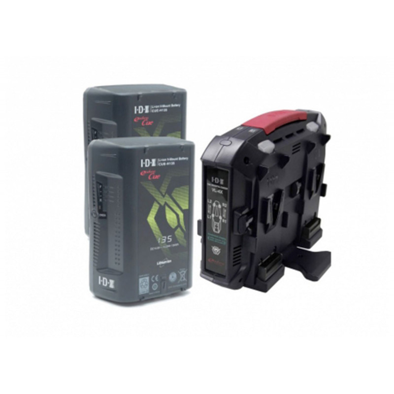 Idx - Kit compose de 2 batteries CUE-H135 + 1 chargeur 4 canaux VL-4X