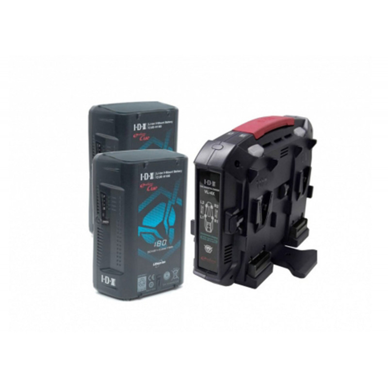 Idx - Kit compose de 2 batteries CUE-H180 + 1 chargeur 4 canaux VL-4X