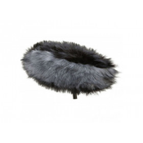 Cinela PIANISSIMO Long Pile Fur , Black/Grey