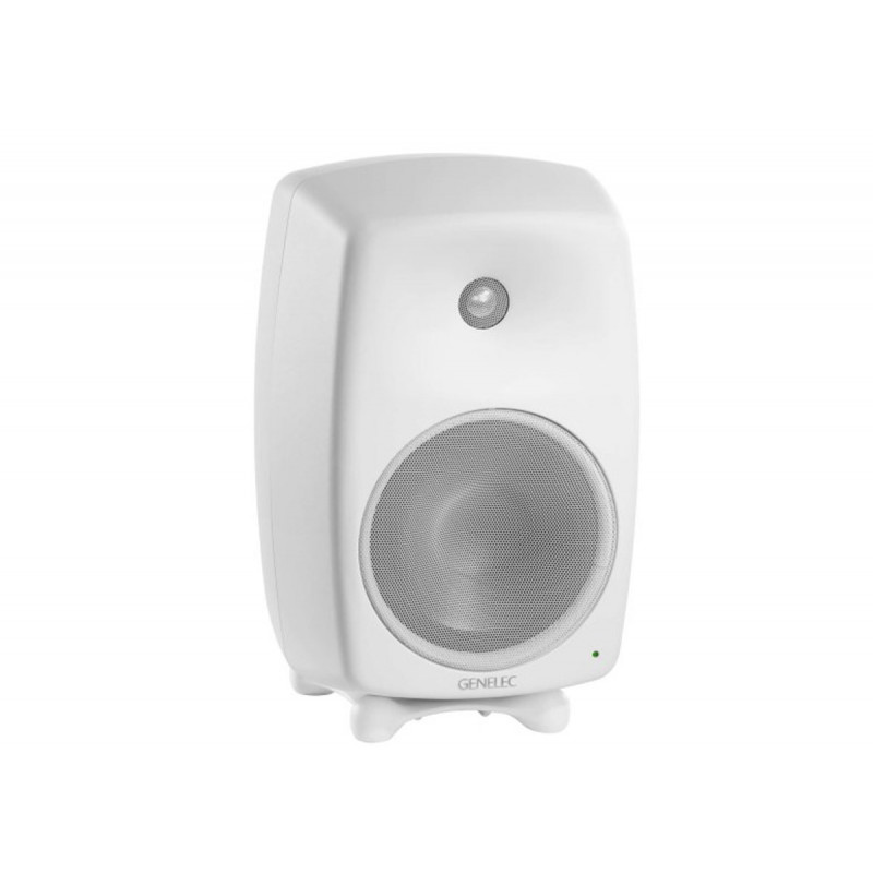 Genelec Enceinte Active 8" 2 Voies  Blanc Série 8000 + Support