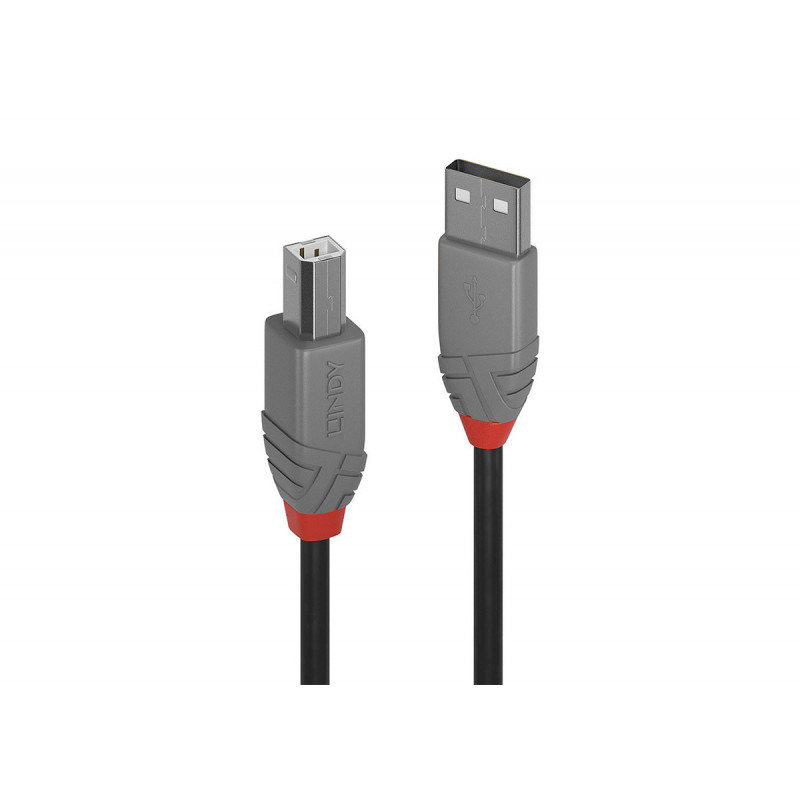Lindy Câble USB 2.0 type A vers B, Anthra Line, 10m