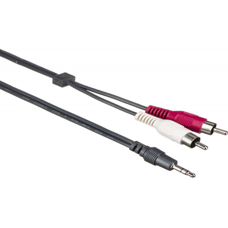 Kramer C-A35F/2RAM-1 Cable audio stereo jack 3,5mm/2RCA femelle-male