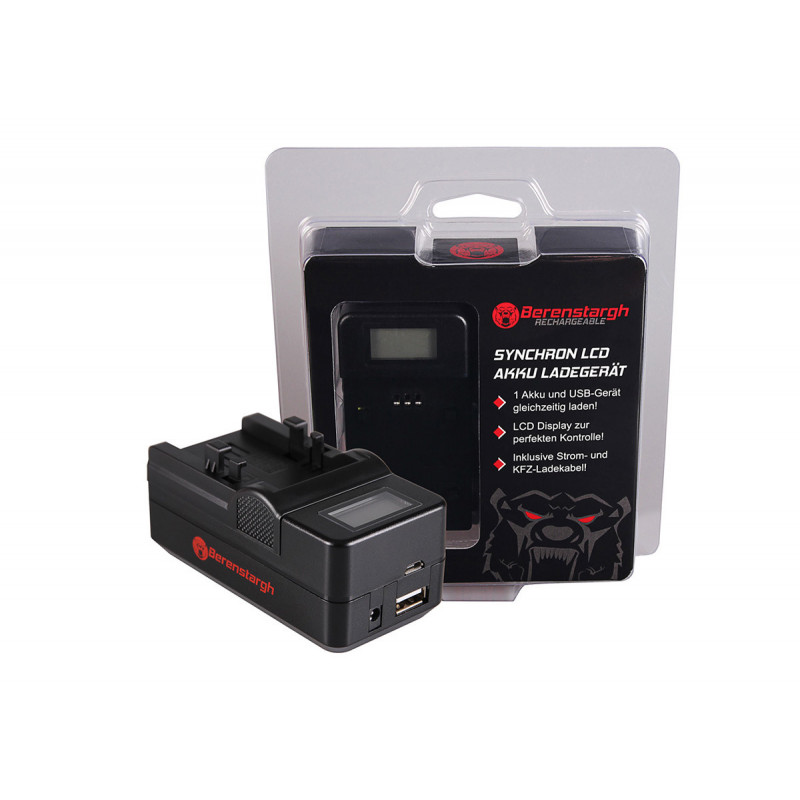 Berenstargh Chargeur 1 canal LCD pour batterie 1501&1503&1520 Canon
