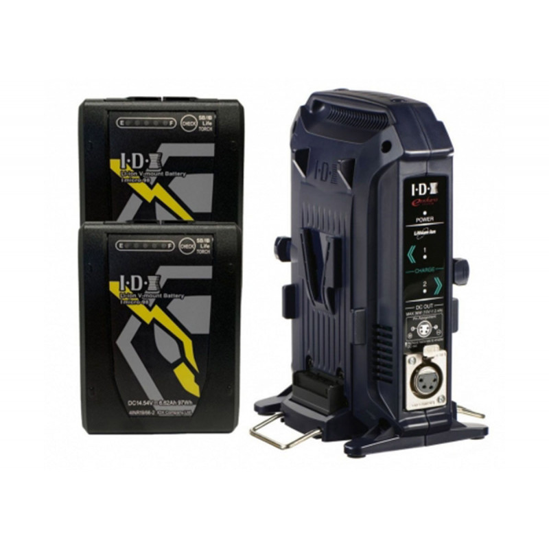 Idx - Kit compose de 2 batteries Imicro-98 + 1 chargeur VL-2X