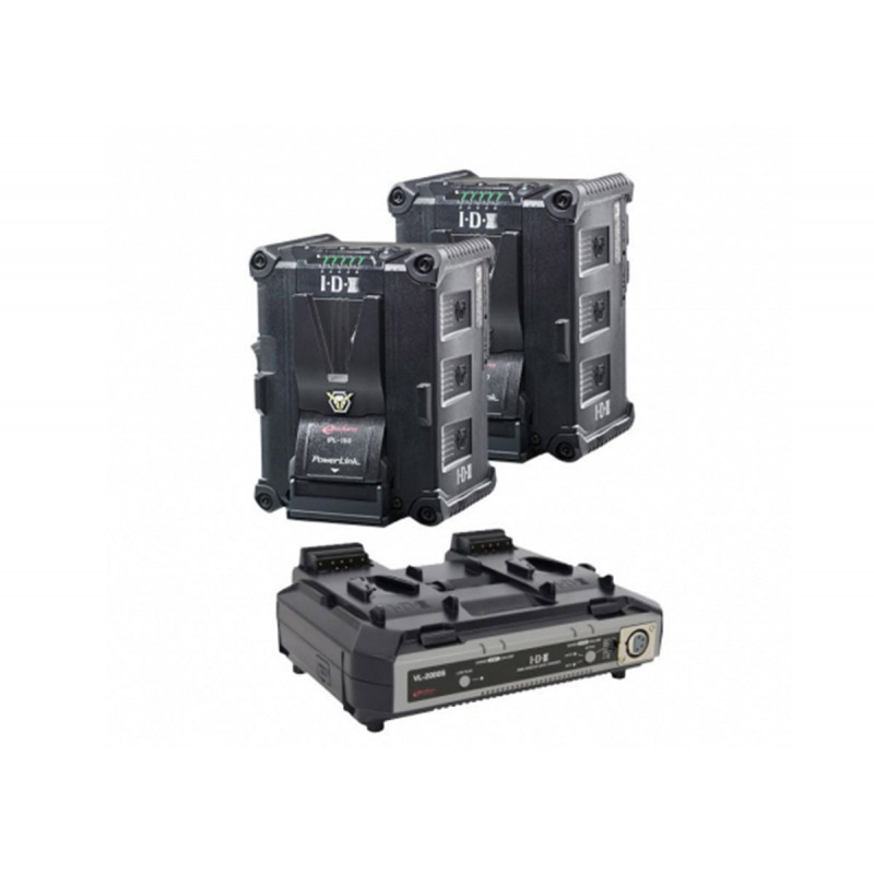 Idx - Kit composé de 2 batteries IPL-150 + 1 chargeur VL-2000S