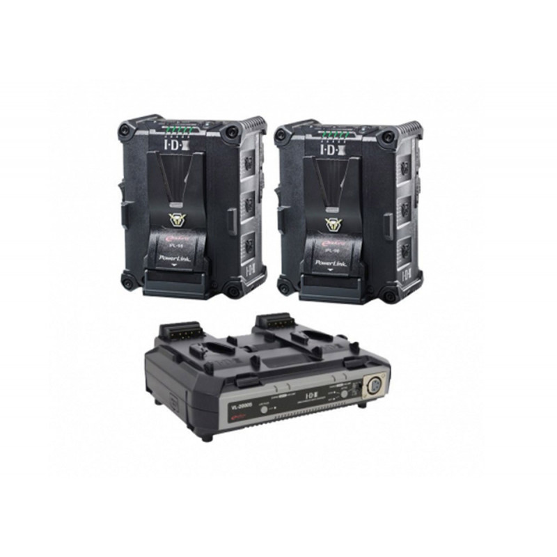 Idx - Kit compose de 2 batteries IPL-98+ 1 chargeur VL-2000S
