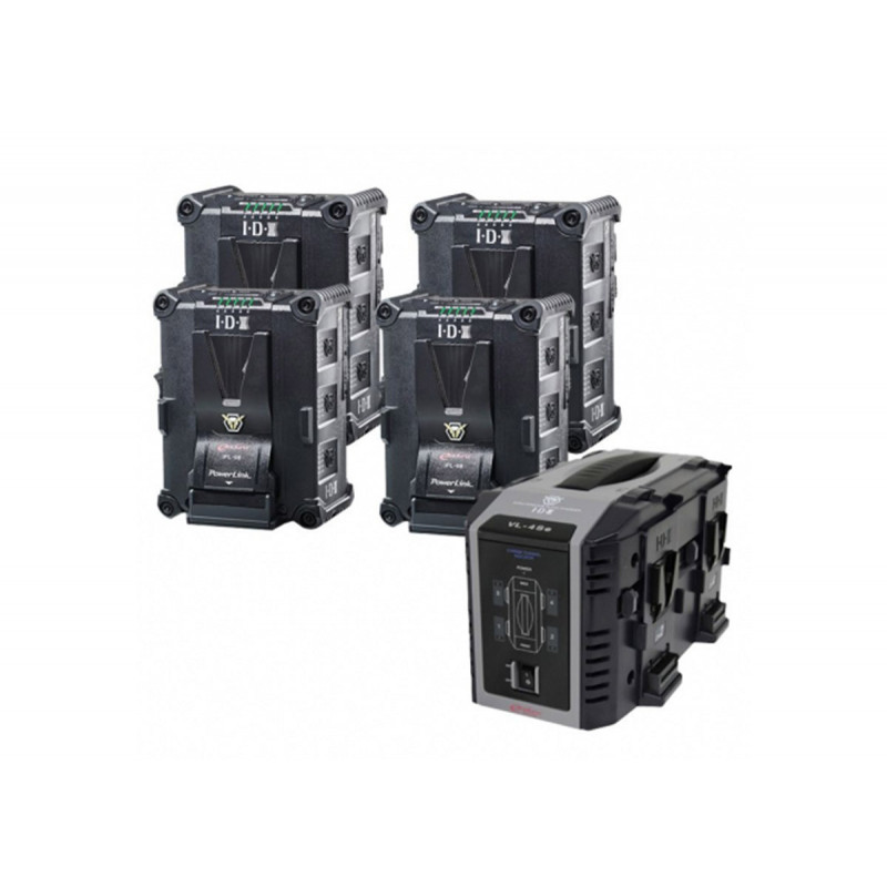 Idx - Kit compose de 4 batteries IPL-98 + 1 chargeur VL-4Se