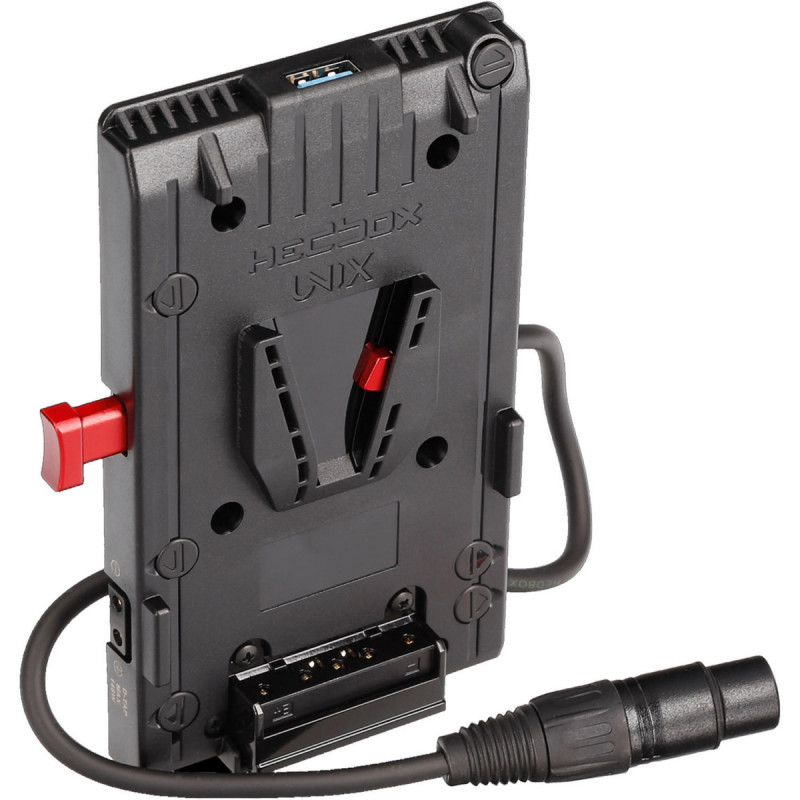 Hedbox UNIX-4X Plaque V-Mount avec USB et 3 D-Tap