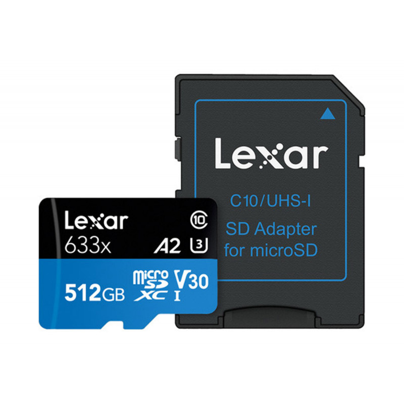 Lexar Carte Micro SDHC 512GB 633x UHS-I (U1) Class 10