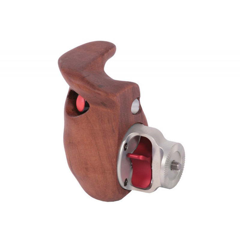 Vocas perfect fit wooden handgrip with integrated switch (right hand)