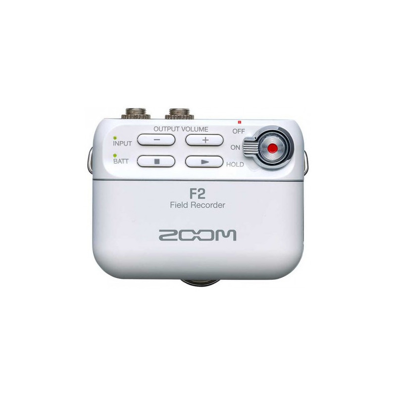 Zoom F2 Enregistreur de Terrain + Micro-Cravate - Blanc