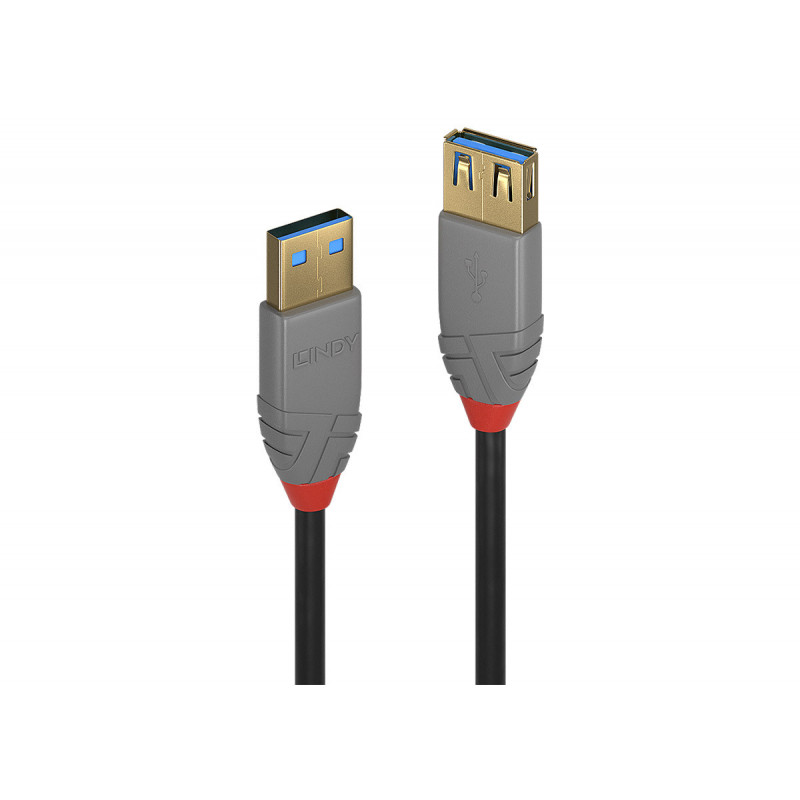 Lindy Rallonge USB 3.2 type A, 5Gbit/s, Anthra Line, 3m