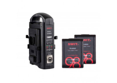 SWIT Kit 2xPB-M98S Batteries Pocket Mini 98Wh+Chargeur Double S-3822S