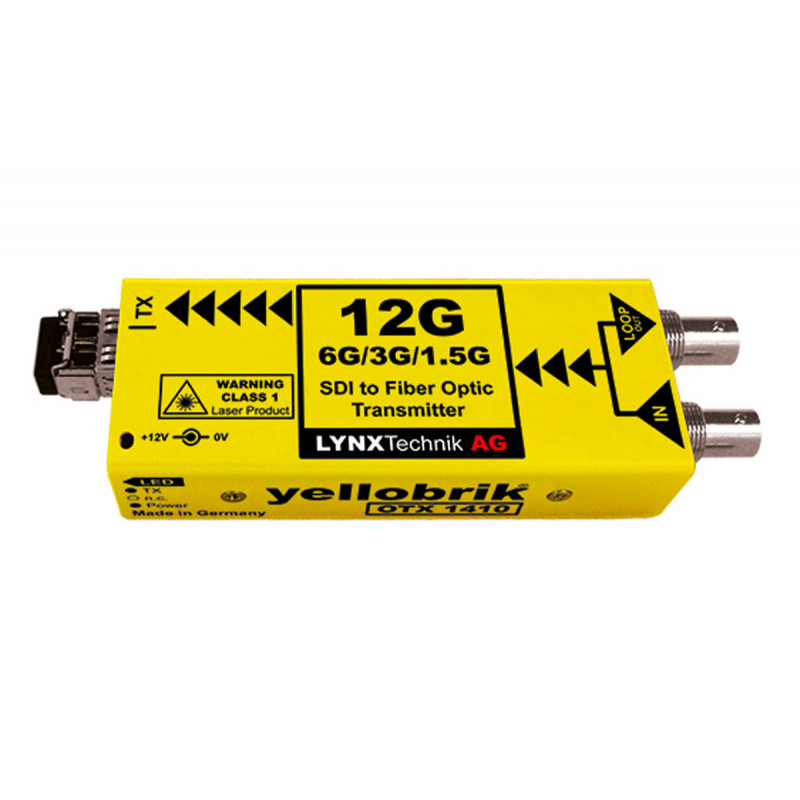LYNX Technik Emetteur 12G/6G/3G/HD SDI vers Fibre avec sortie SDI-ST