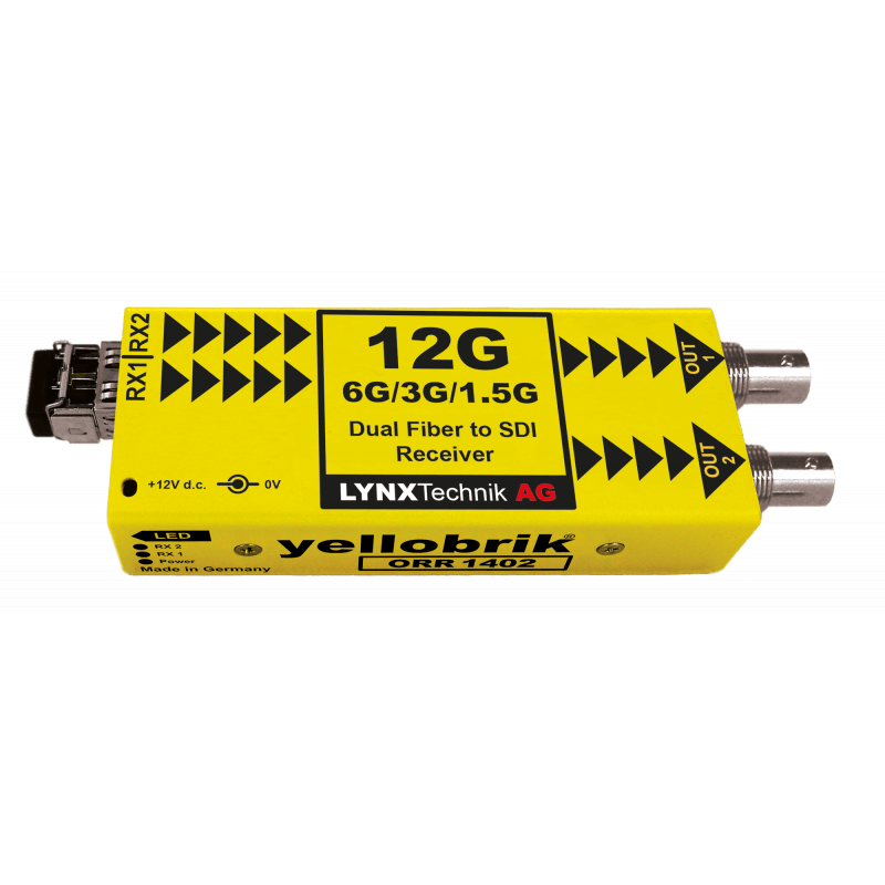 Lynx Technik Recepteur Double 12G/6G/3G/HD Fibre vers SDI-LC