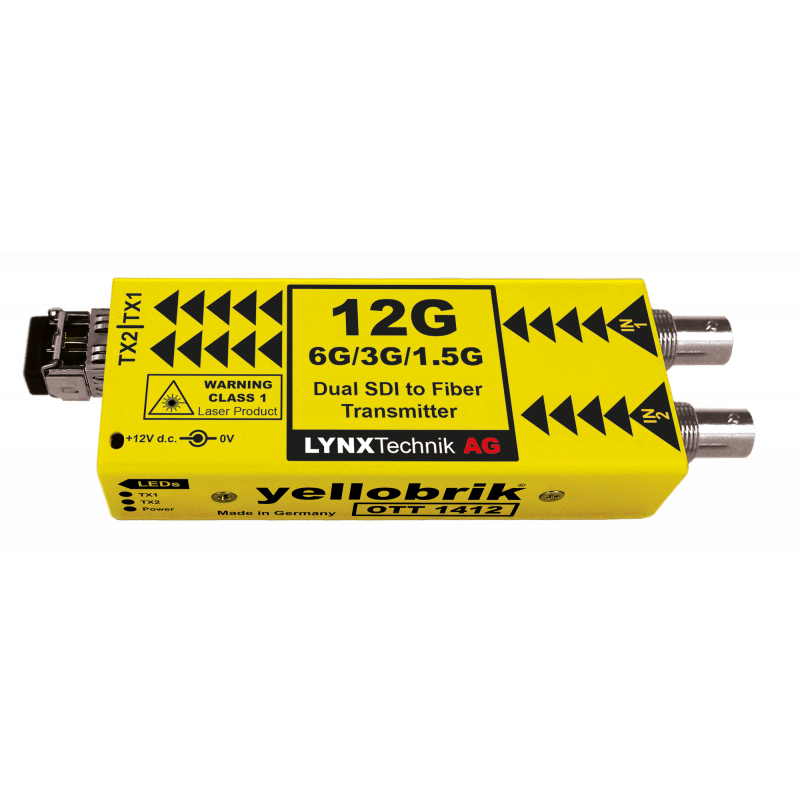 LYNX Technik Emetteur Double 12G, 6G, 3G, HD SDI vers Fibre,10 km, LC