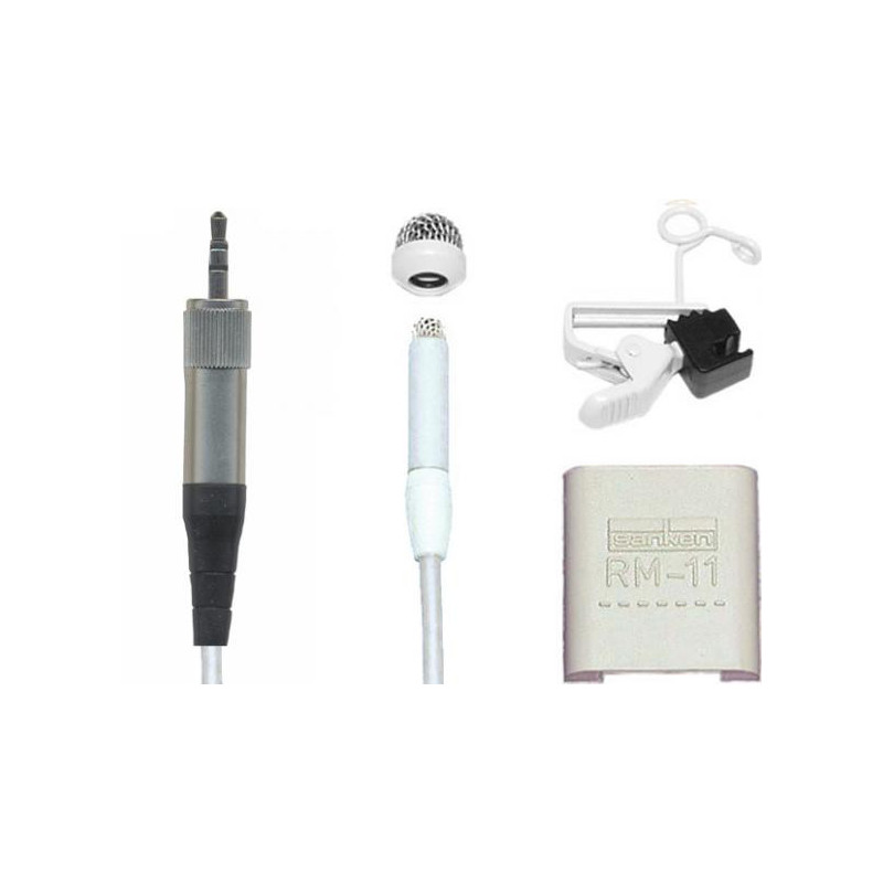 Sanken COS-11DMJKB Micro cravate (blanc, MINI JACK)