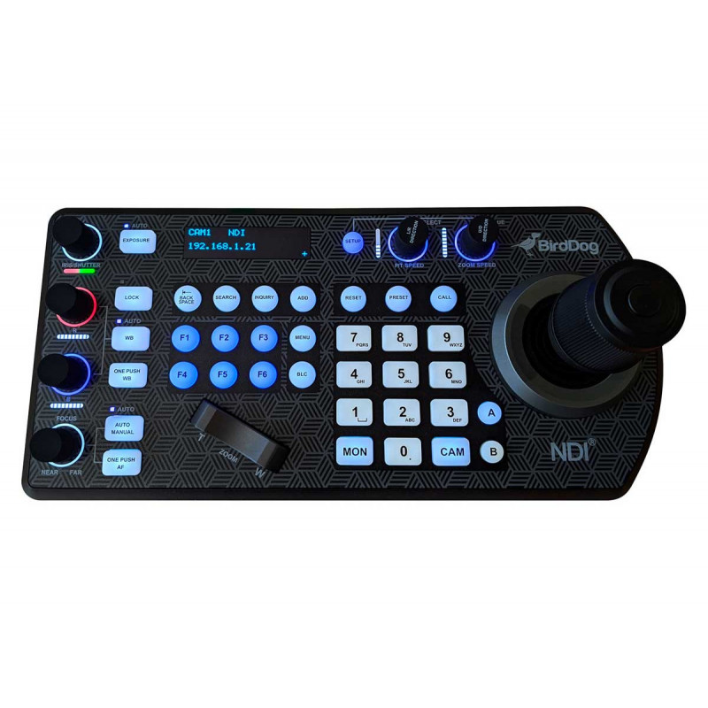 BirdDog Controleur de caméra PTZ Keyboard NDI, VISCA, RS-232 & RS422