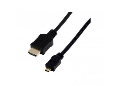 Câble HDMI haute vitesse + Ethernet type A / D (micro) mâle - 2m