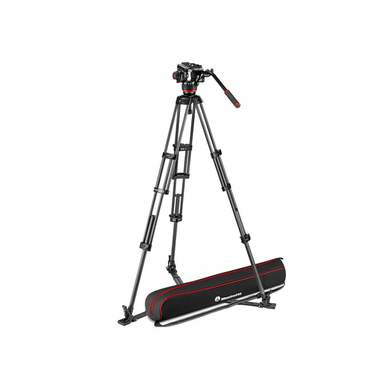 Manfrotto Kit Trépied CF Twin GS + Rotule video 504X + Sac