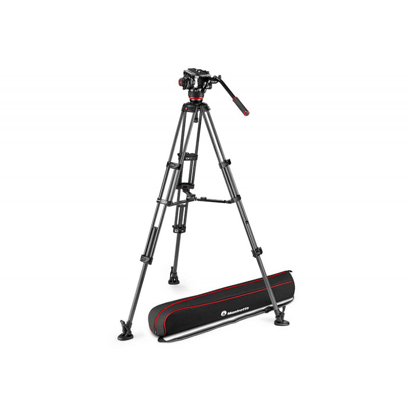 Manfrotto Kit Trépied CF Twin MS + Rotule video 504X + Sac