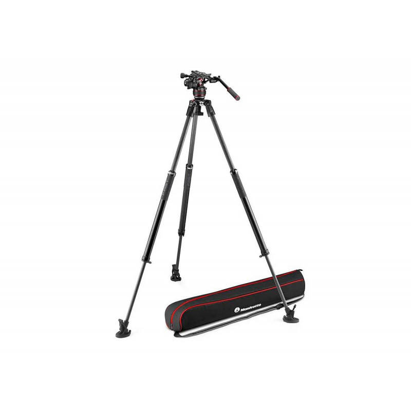 Manfrotto Kit Trépied Carbone monotube 635+Rotule Nitrotech 612+Sac