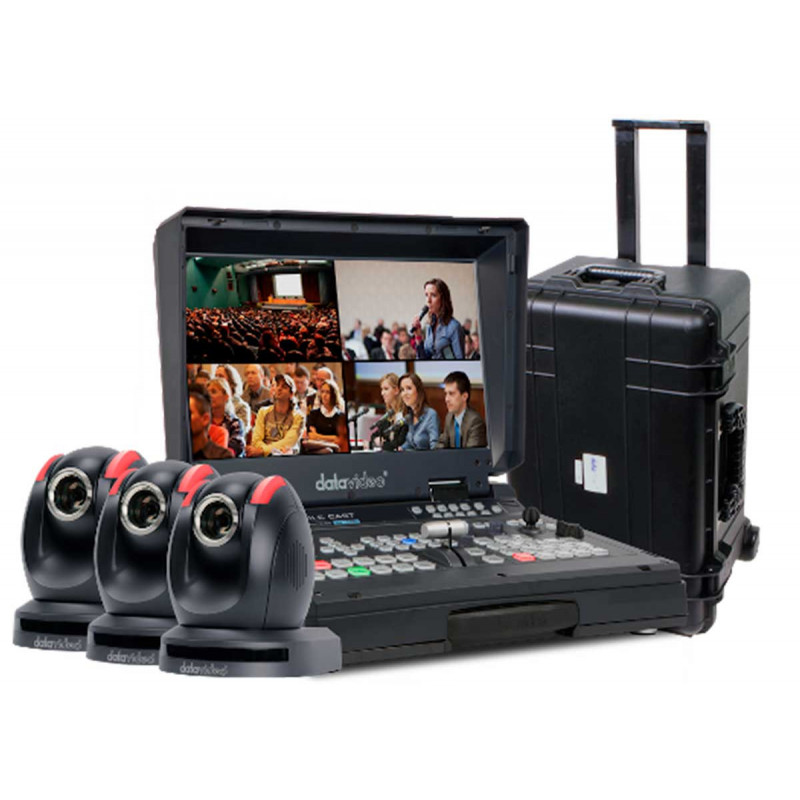 Datavideo Bundle HS-1600T + 3x cameras PTC-150TL + Valise HC-800