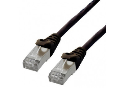 Cable reseau RJ45 100% cuivre CAT6 A F/UTP - 0.5m Noir