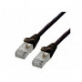 Cable reseau RJ45 100% cuivre CAT6 A F/UTP - 0.5m Noir