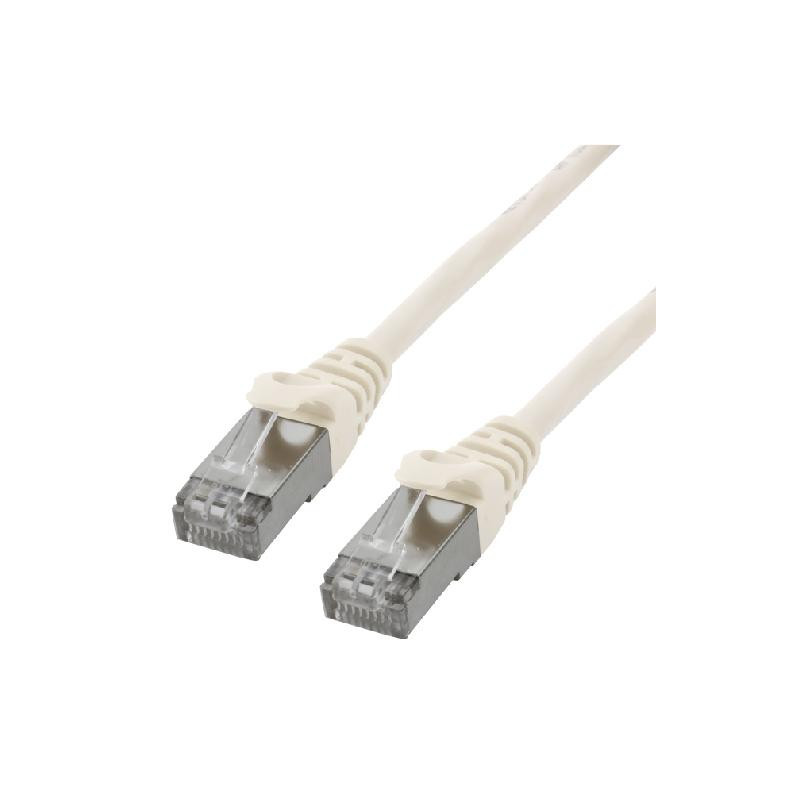 Câble réseau RJ45 100% cuivre CAT6 A F/UTP - 1m Blanc