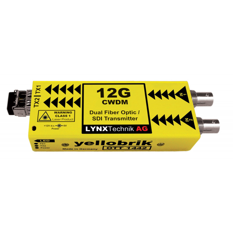 LYNX Technik Emetteur Double Canal 12Gbit SDI vers Fibre Optique-CWDM