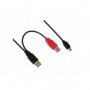 MCL Cable Double USB Type A Male (Alim+Data) / Mini B 5 brs Male 1m