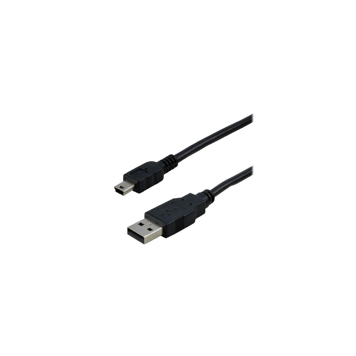 MCL Cable USB 2.0 Type A Male / Mini B Male (5 Broches) - 2m