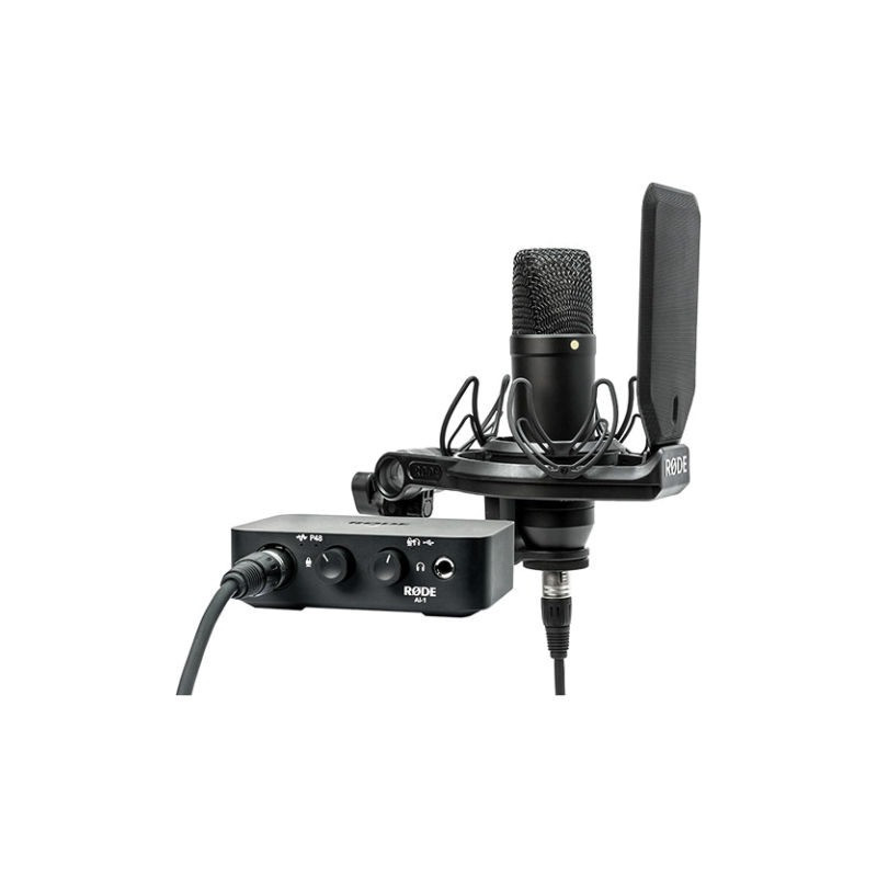 RØDE NT1 Bundle micro large membrane avec interface audio AI-1