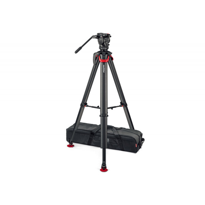 Sachtler System aktiv6 flowtech75 MS Trépied à tête fluide 0-8kg